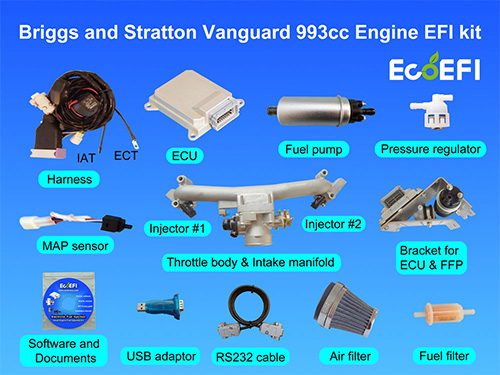 Briggs and Stratton 36HP Vanguard 993cc Engine EFI kit