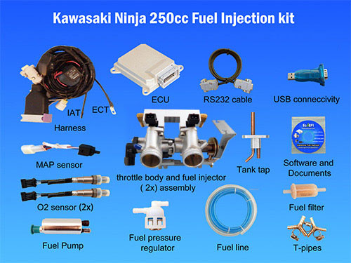 Kawasaki Ninja 250cc EFI kit